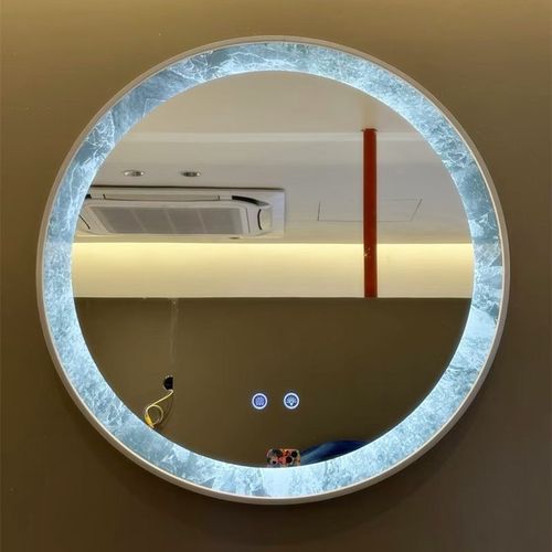 可定制智能带灯挂墙浴室镜酒店家C用圆形长方形触摸感应卫生间镜