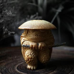 金蟾滿(mǎn)釘竹根雕刻擺件名家純手工招財(cái)文玩茶寵手把件 文太武俠風(fēng)格