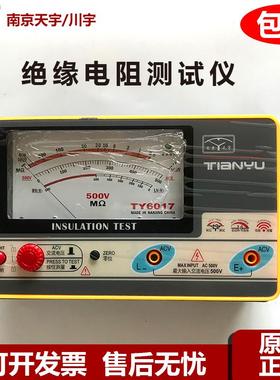 南京天宇TY6017绝缘电阻测试仪兆欧表电子指针式便携易操作高精度