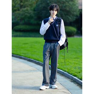 贩卖元气新款DK基础款套装衬衫背心领带制服裤学院风制服
