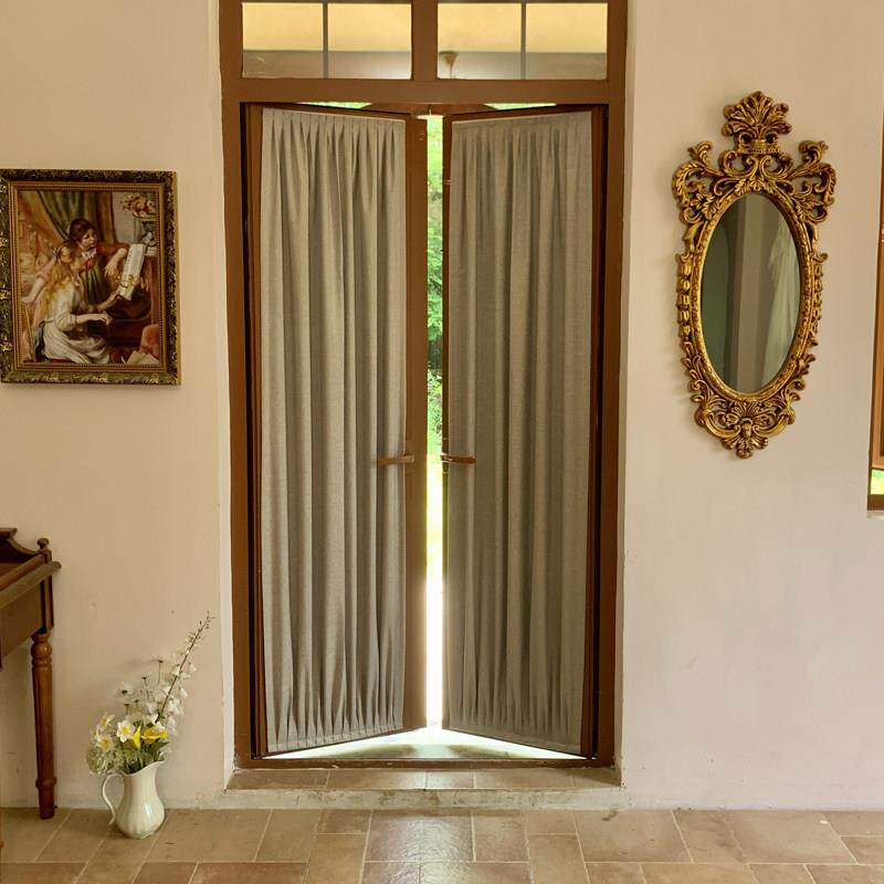 新型全遮光窗帘化妆室卧室小窗户防晒隔热魔术贴自粘式玻璃门遮挡