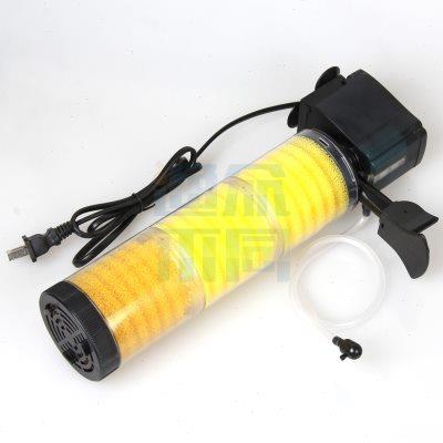 鱼缸过滤器循环泵三合一免换水内置净水神器增氧圆形小型潜水水泵