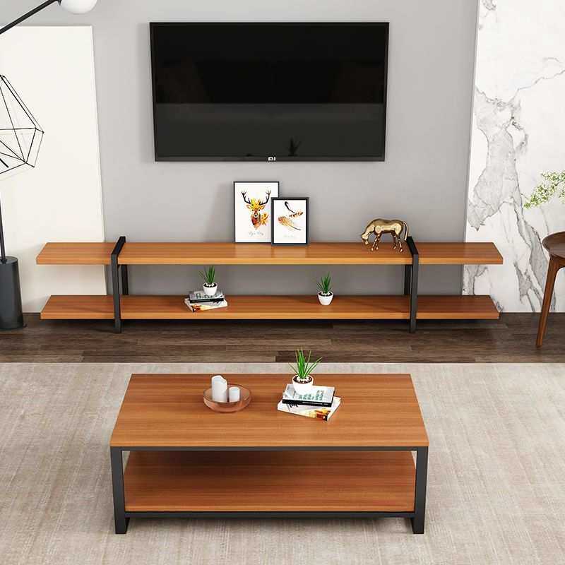 电视柜茶几实木成套北欧现代简约客厅家具组合极简小户型伸缩桌子