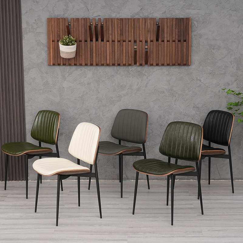 美式loft餐厅酒吧复古皮革餐椅复古工业风酒馆靠背舒适休闲椅子