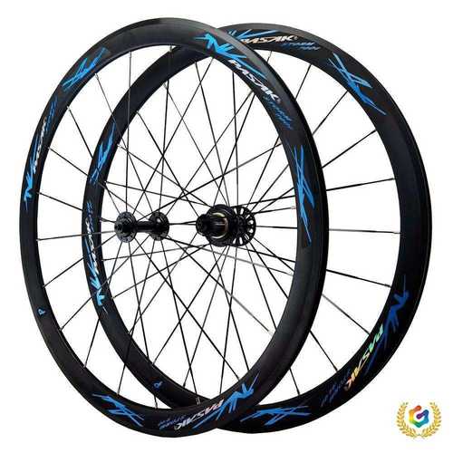 ?公路轮组700C扁条前二后四轴承培林40MM铝圈HG11速五爪塔基C刹V