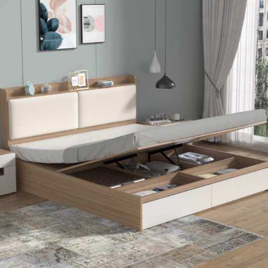 卧室实木双人床主卧1.5米1.8米ENF级气压床箱式带储物空间和抽屉,鲜花速递/花卉仿真/绿植园艺,割草机/草坪机,淘宝优惠券,粉丝福利购,淘宝优惠卷