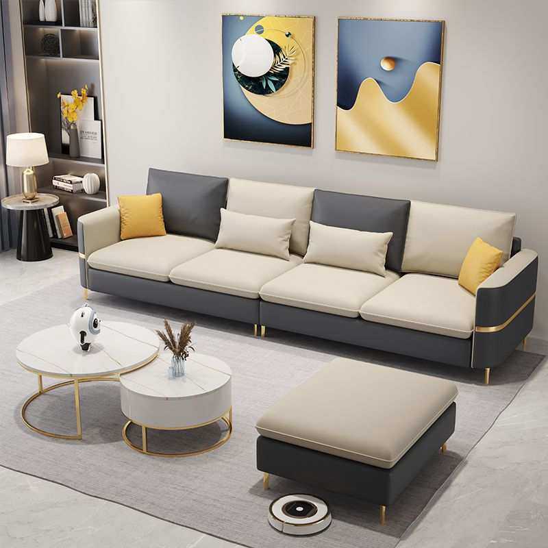 新款沙发家用客厅意式轻奢大小户型免洗科技布艺转角贵妃时尚高端