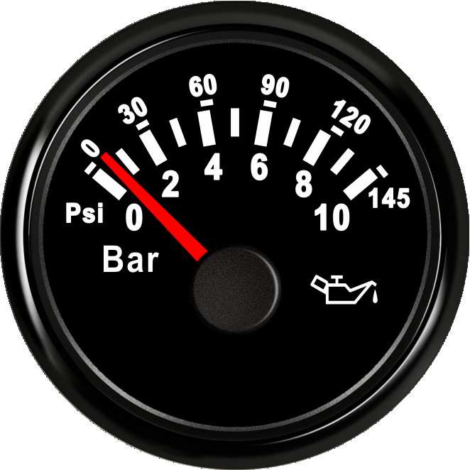 电感机油压力表安装孔径52mm指针机油表油压表车用压力表机油表