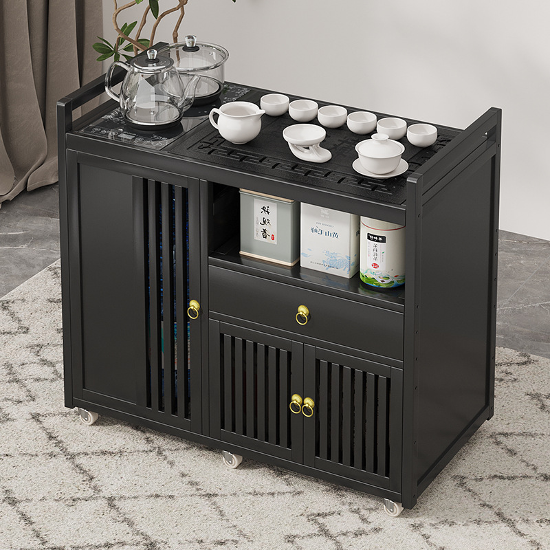 移动茶台家用阳台小茶桌茶车烧水壶一体茶水柜带轮茶边几茶具套装