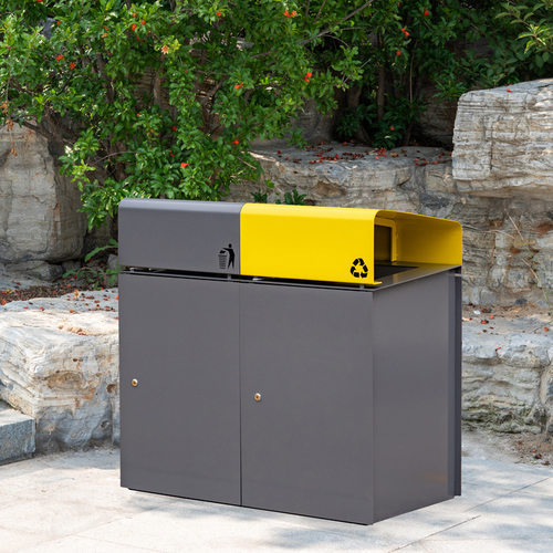 户外分类垃圾桶不锈钢果皮箱公园学校室外果壳箱环卫垃圾桶