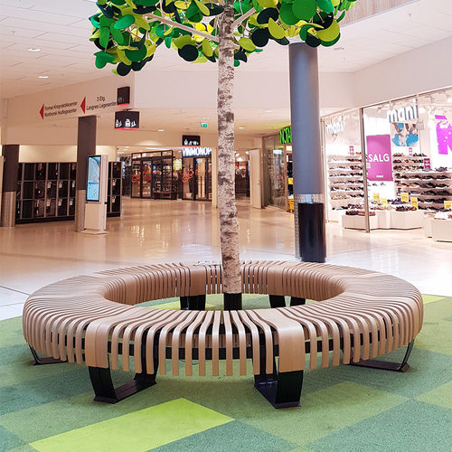 围树坐凳 室内创意座椅 公园学校高奢模块化座凳 景观等候椅