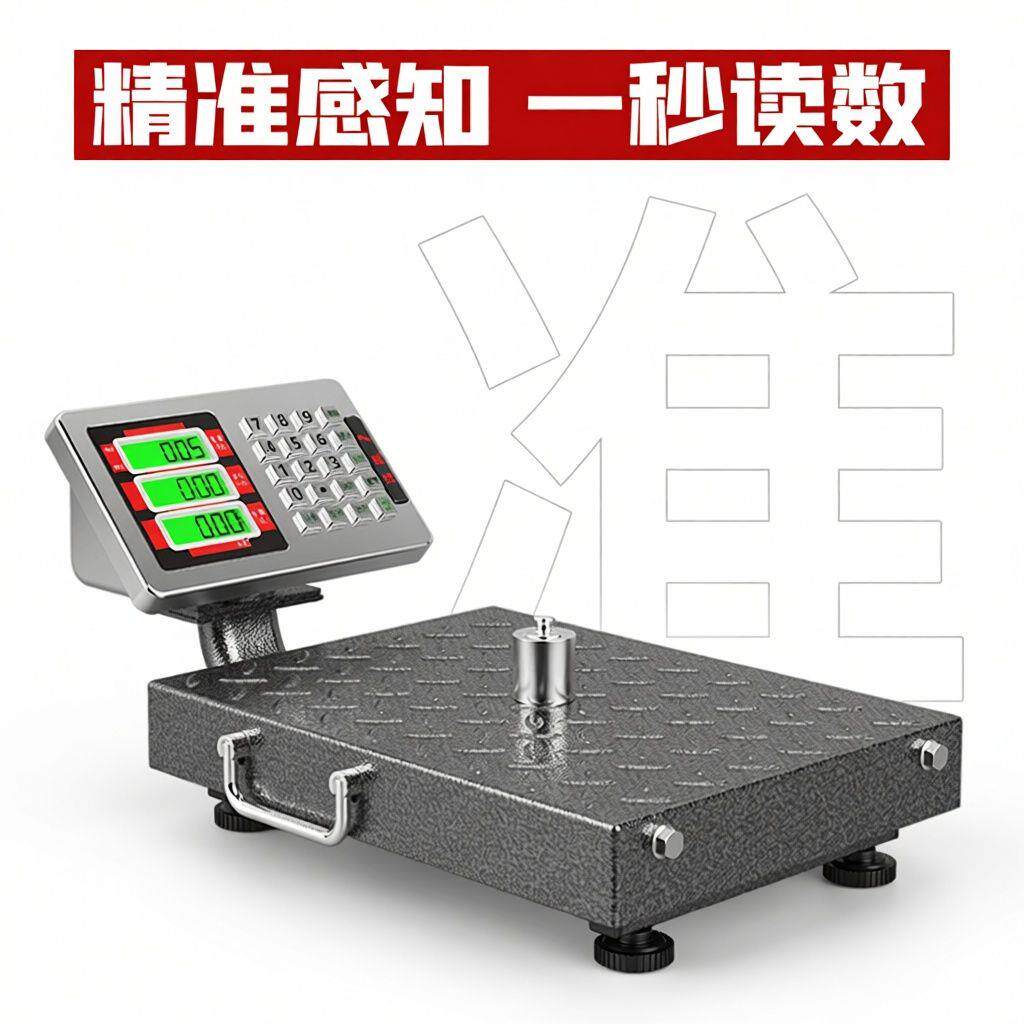 超然60kg电子秤150kg商家用台秤精准计价电子称充电便携手提磅秤