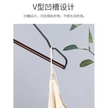 实木铁艺衣架黑色北欧简约烤漆宽防肩角不变形家用衣柜挂加粗加厚