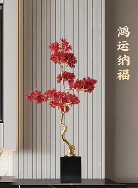 轻奢吉祥满堂水晶饰品客厅高端电视柜旁入口大厅装饰乔迁新居开幕