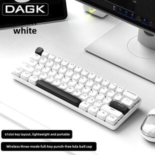 DAGK K61三模机械键盘无线蓝牙有线IPAD平板61键迷你便携小型女生