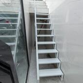 家用折叠梯子消防加厚铝合金台阶阁楼贴墙踏步loft覆式 室内外靠墙