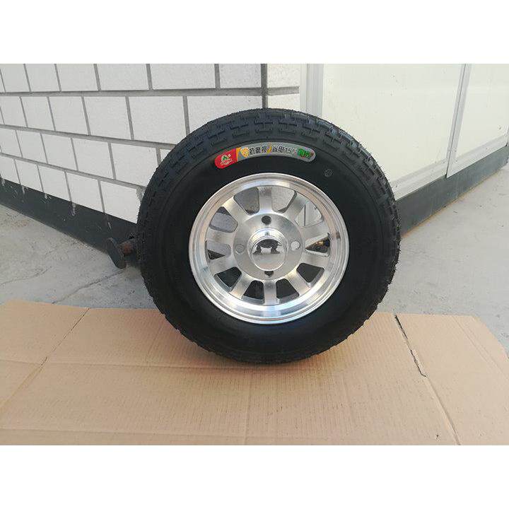 东岳4.00-10真空胎三轮车四轮车蓬车后轮400-10真空外胎加铝圈