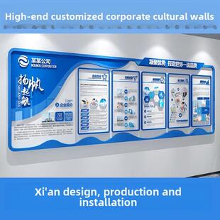 文化墙高端设计定制党建形象墙员工照片墙企业发展历程展示背景墙