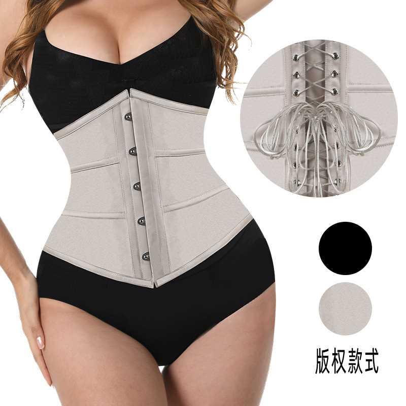 版权外穿宫廷腰夹鱼骨哥特排扣束身衣corset女塑形收腹束腰塑身衣