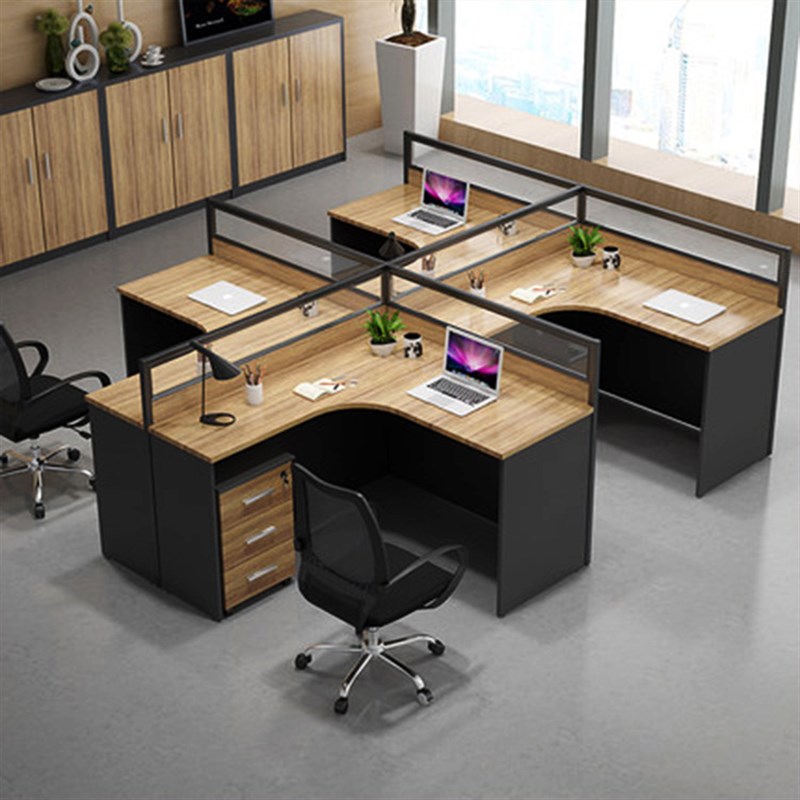 办公家具厂屏风办公桌4/6人位办公室 办公桌工位职员电脑桌椅组合