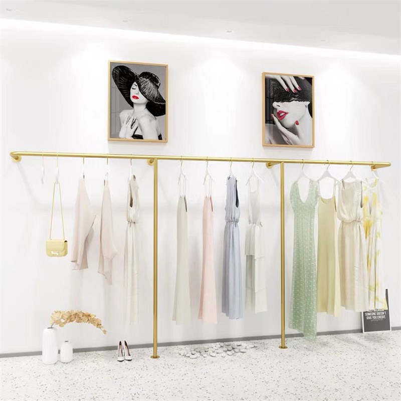 服装店展示架上墙侧挂衣服陈列架女装店挂衣架简约童装壁挂式衣架