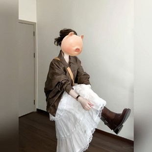 开春气质穿搭海边度假白色吊带连衣裙子女2025R春季新款蛋糕裙长