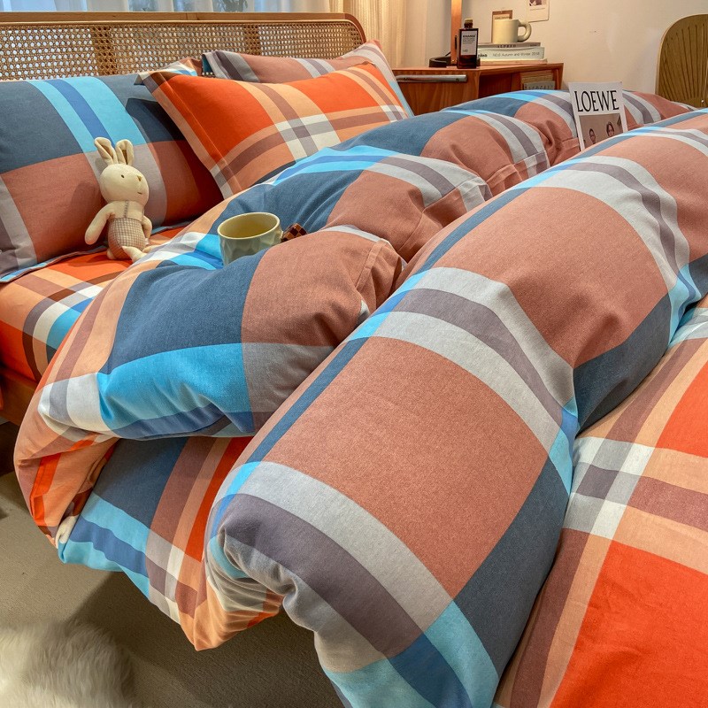 全棉磨毛四件套学生宿舍三件套被套床单床笠款纯棉床上用品套件