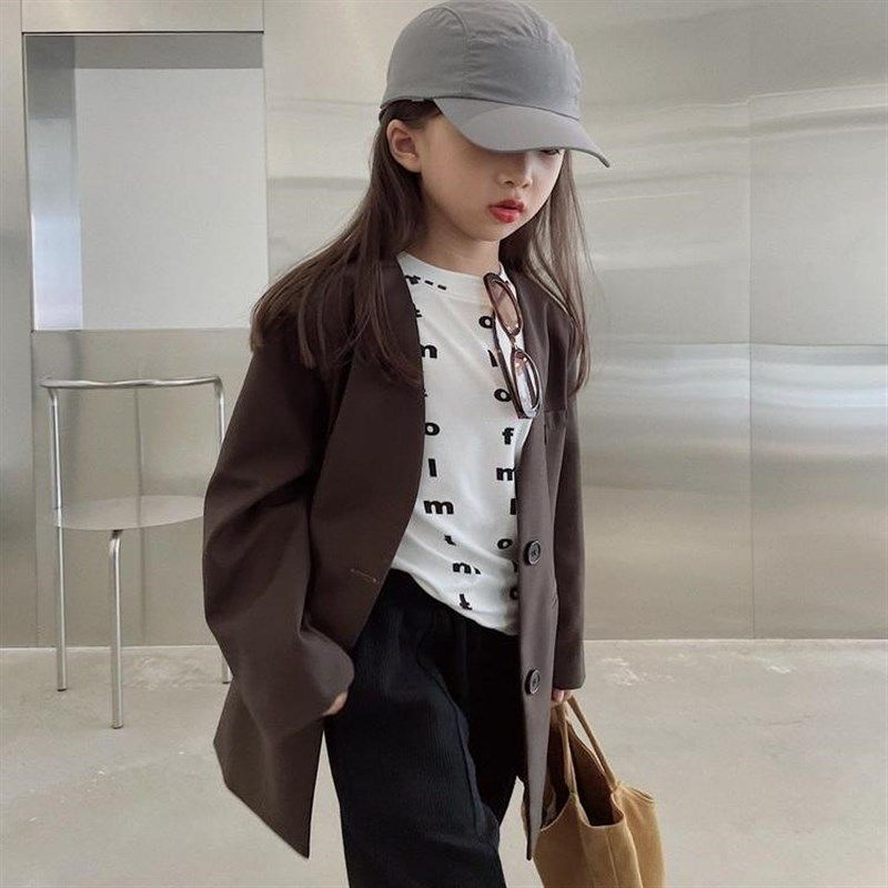 韩国豆丁童装女童中长款西服春秋男女孩休闲韩版洋气宽松西装外套,童装/婴儿装/亲子装,西服/小西装,淘宝优惠券,粉丝福利购,淘宝优惠卷