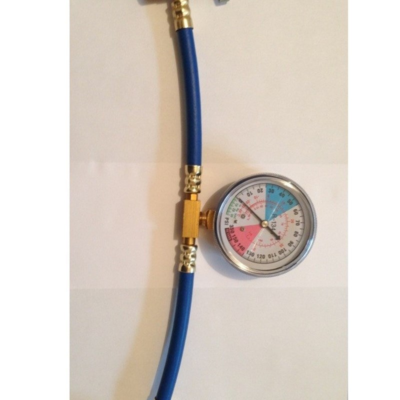 R134A汽车空调制冷剂DIY补充加注管加氟管 雪种冷媒表制冷管金属