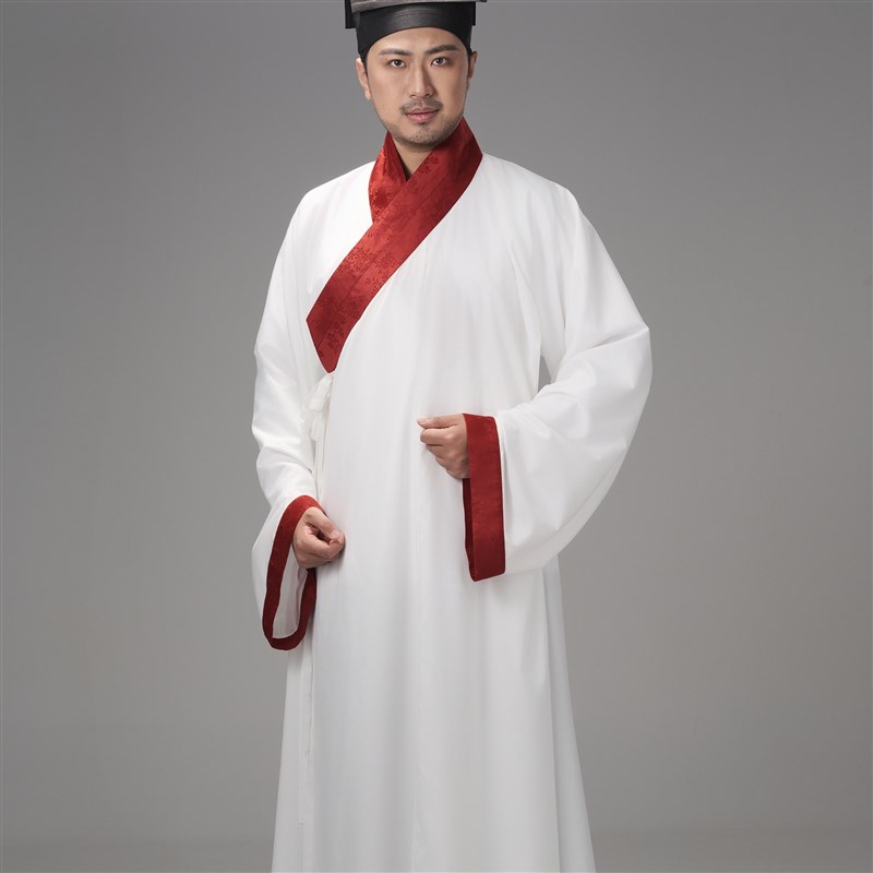 圆领袍内搭道袍学士服衬袍长衫宋制直裰明制百搭中衣交领舒适现货