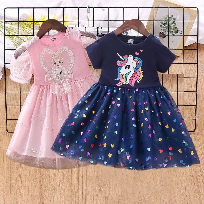 女童连衣裙夏装儿童网纱蓬蓬裙子3一岁宝宝女宝公主裙2小女孩夏裙