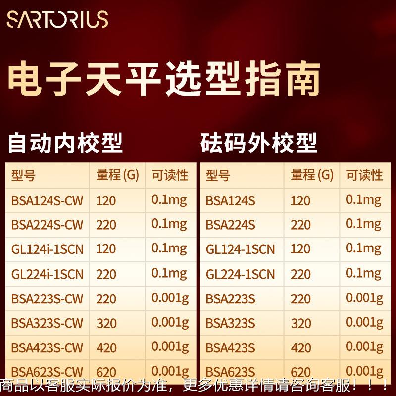 1BSA124S-B2SA4S BSA24S实验室电子天平万分之一2电子分析天平称