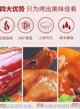 旭茂BS-306-2XM-30双6豪华门立式燃气设旋烤转双头烤全羊炉烧工具