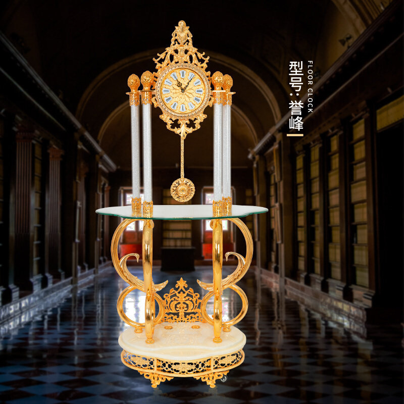 新款时尚石英机芯客厅落地座钟欧式别墅豪华大摆钟酒店纯铜落地钟,家居饰品,立钟/落地钟,淘宝优惠券,粉丝福利购,淘宝优惠卷