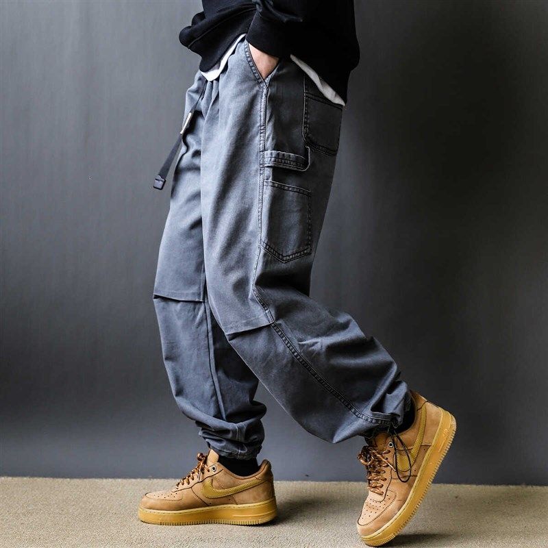 美式复古重磅工装裤男宽松直筒潮牌大码阔腿休闲2024裤子秋冬长裤,男装,休闲裤,淘宝优惠券,粉丝福利购,淘宝优惠卷