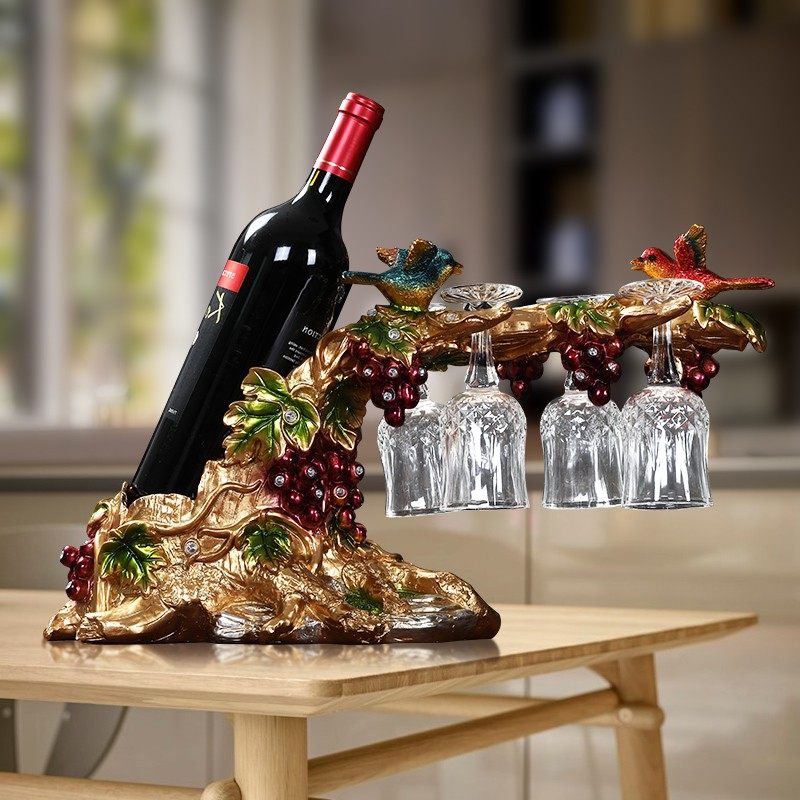 欧式创意喜鹊红葡萄酒架摆件家居客厅家用杯架酒柜装饰品结婚礼物,家居饰品,装饰摆件,淘宝优惠券,粉丝福利购,淘宝优惠卷