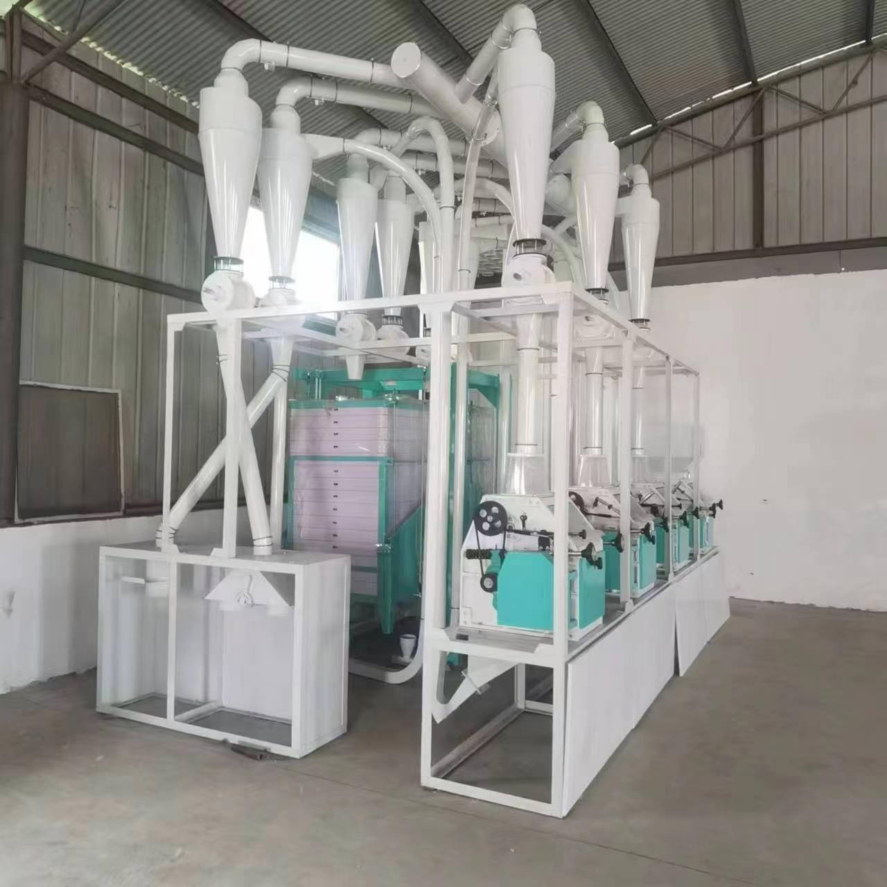 新款全自动四机组合式面粉机商用型小麦磨粉机五谷杂粮磨面机