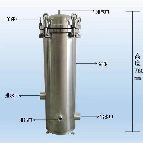 农村地下水自来井水黄泥沙过滤器304不锈钢精密保安过滤器5芯20寸