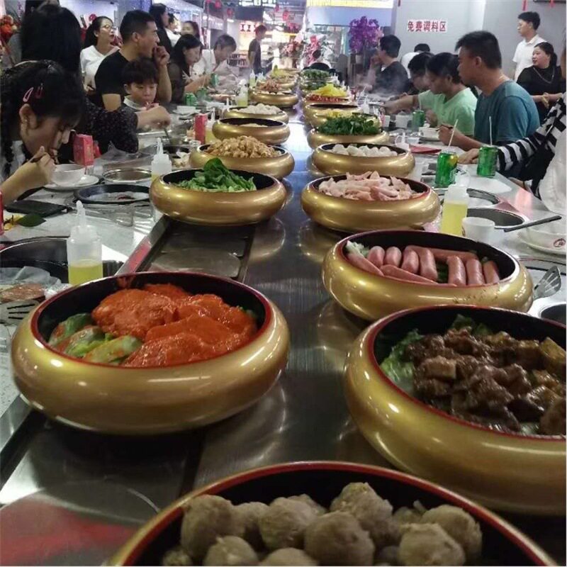 订置回转火锅设备自助餐厅设备旋转小火锅设备旋转寿司设备