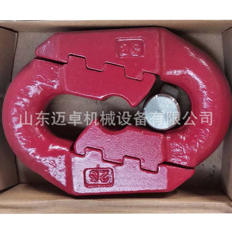 刮板机连接锯齿环现货 30*108弧齿环 圆环链用扁平接链环