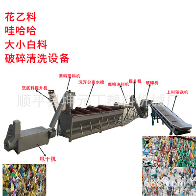 花乙料破碎机破碎料粉碎机花乙料再生破碎清洗设备顺平县坤元丁