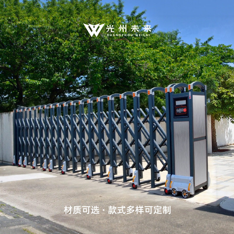 电动伸缩门防撞坚固景区车库