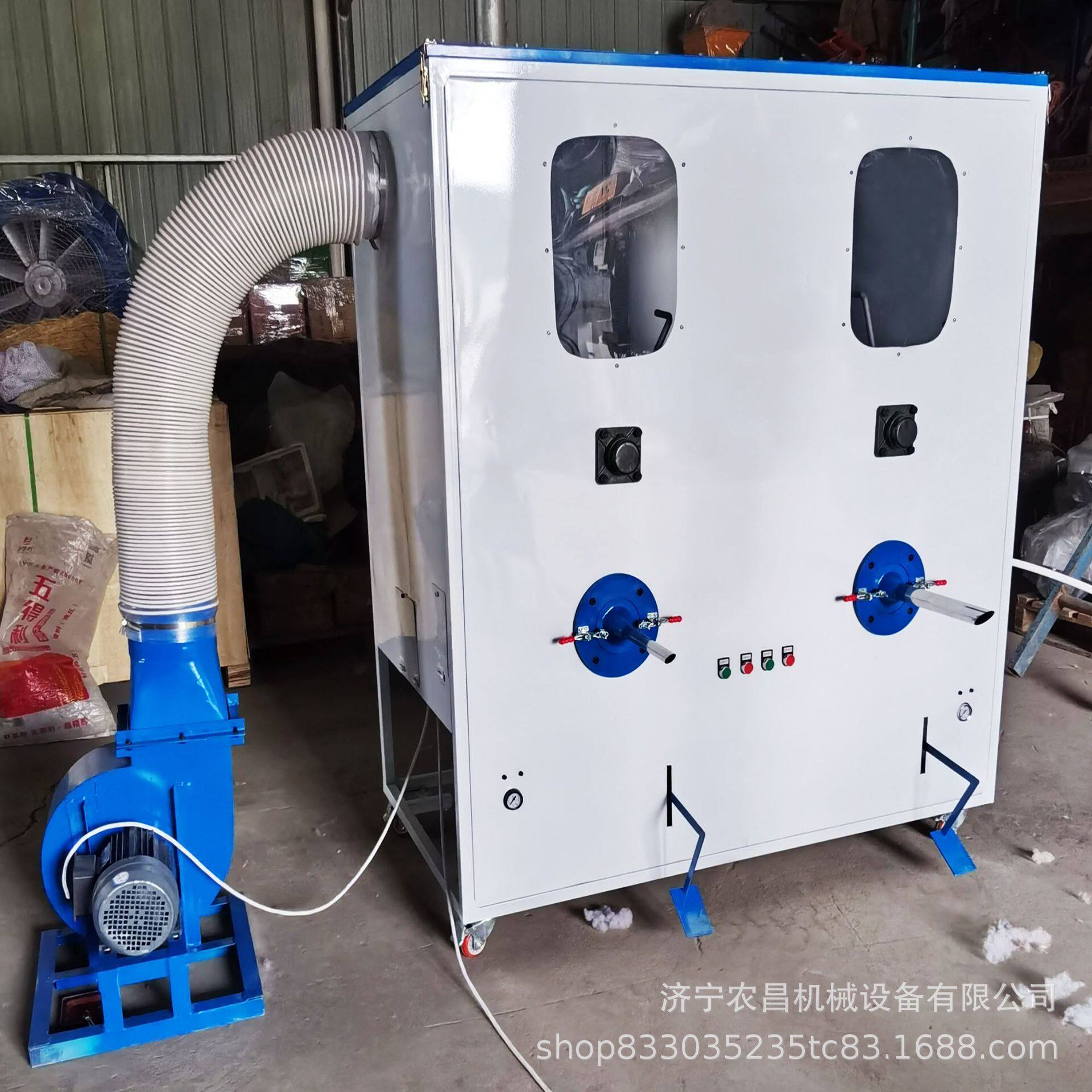 全自动开松填充机狗窝塞棉机双头家纺枕芯冲棉机