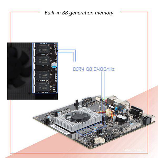 杰微JW J4125 迷你电脑主板商显一体机工控主机htpc 17*17ITX主板