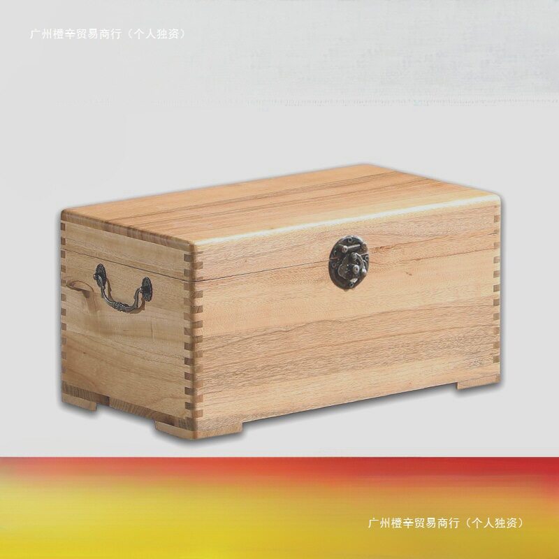樟木实木长方形收纳箱