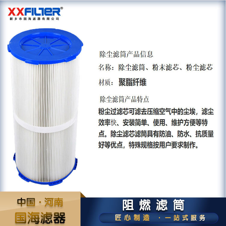 厂家供应喷塑喷砂机工业空气除尘滤筒六耳快拆除尘空气滤筒国海