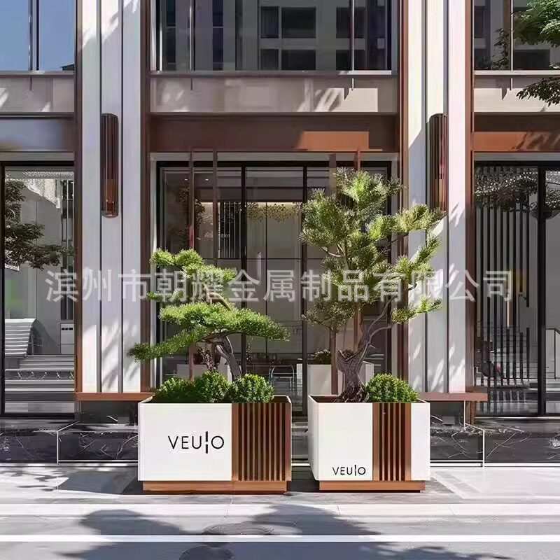 种植箱花箱围栏室外摆不锈钢花槽花盆售楼部广场花坛现代园艺户外