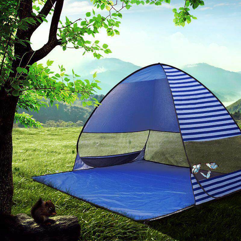 可携式全自动速开 超大号多人沙滩帐篷免搭建钓鱼户外防晒遮阳帐