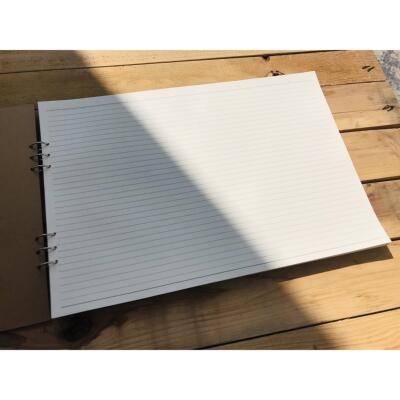 a3加厚牛皮纸横线笔记本a4简约a5b5空白记事本学生日记本子包邮