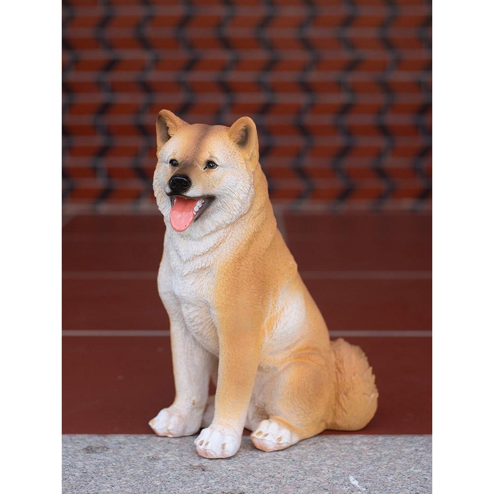 模拟狗柴犬地板装饰品花园景观庭院装饰动物装饰品八哥金毛犬模型